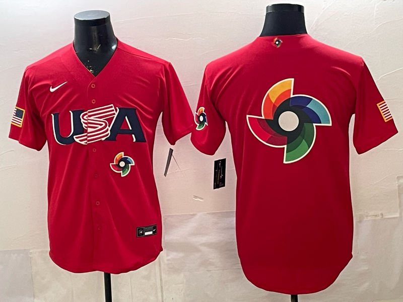 USA National Embroidered Baseball Team 2026 World Cup Team Jersey T-shirt