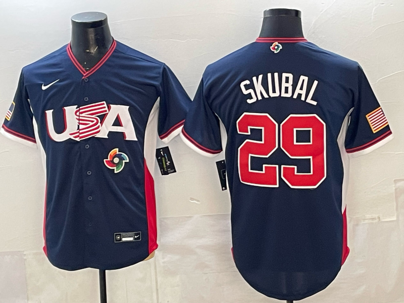 USA National Embroidered Baseball Team 2026 World Cup Team Jersey T-shirt