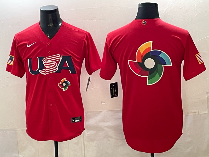 USA National Embroidered Baseball Team 2026 World Cup Team Jersey T-shirt