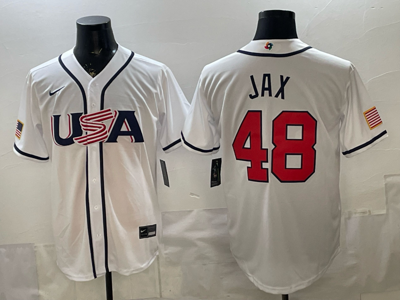 USA National Embroidered Baseball Team 2026 World Cup Team Jersey T-shirt