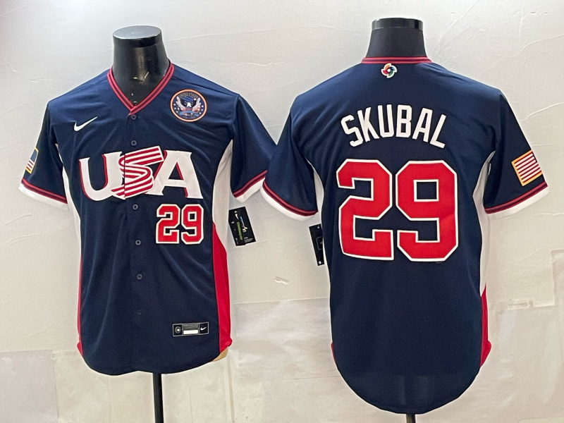 USA National Embroidered Baseball Team 2026 World Cup Team Jersey T-shirt