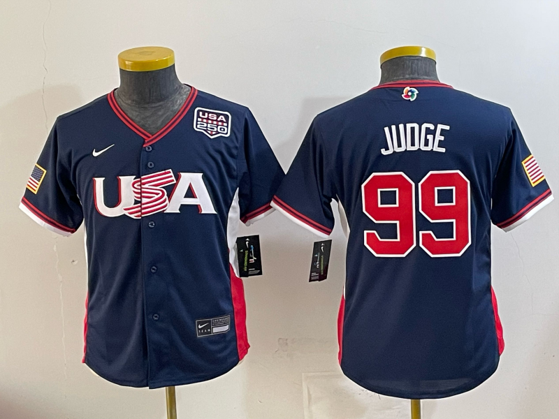 USA National Embroidered Baseball Team 2026 World Cup Team Jersey T-shirt