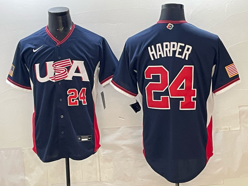 USA National Embroidered Baseball Team 2026 World Cup Team Jersey T-shirt