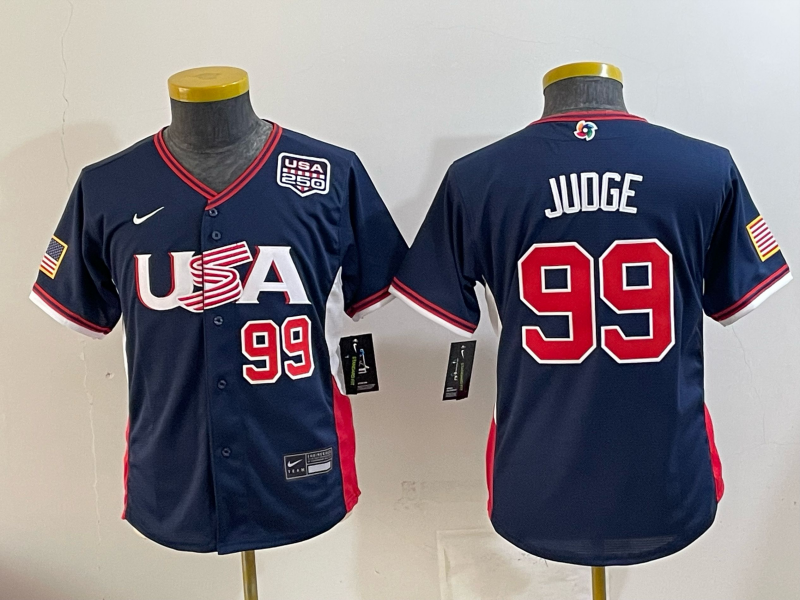 USA National Embroidered Baseball Team 2026 World Cup Team Jersey T-shirt