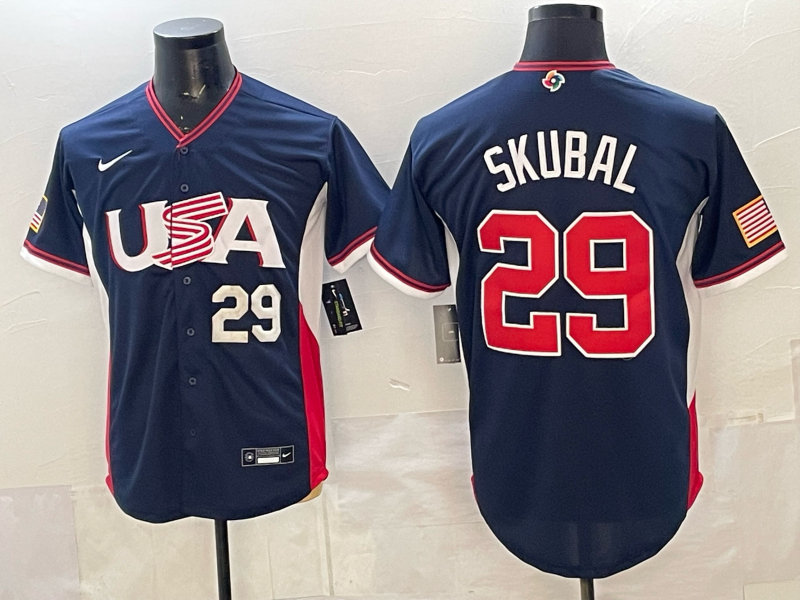 USA National Embroidered Baseball Team 2026 World Cup Team Jersey T-shirt
