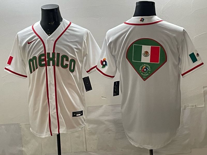 MEXICO National Embroidered Baseball Team 2026 World Cup Team Jersey T-shirt