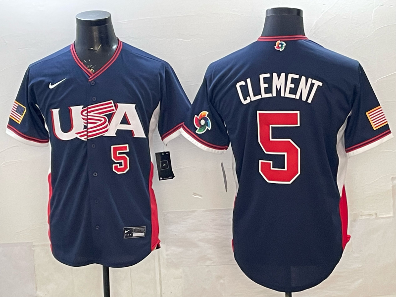 USA National Embroidered Baseball Team 2026 World Cup Team Jersey T-shirt