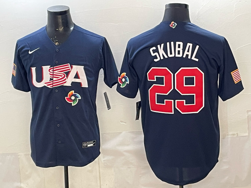 USA National Embroidered Baseball Team 2026 World Cup Team Jersey T-shirt
