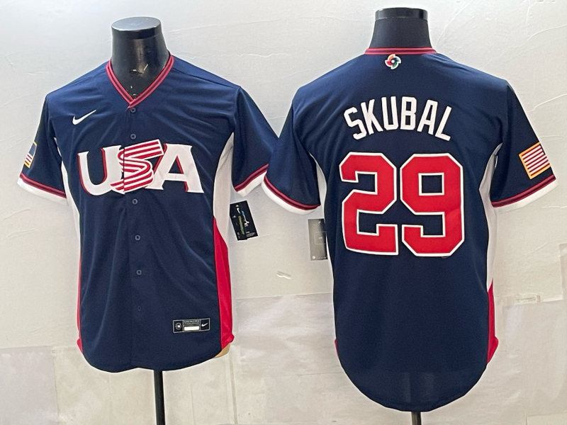 USA National Embroidered Baseball Team 2026 World Cup Team Jersey T-shirt