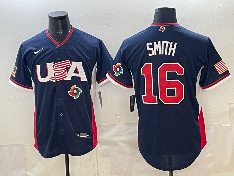 USA National Embroidered Baseball Team 2026 World Cup Team Jersey T-shirt