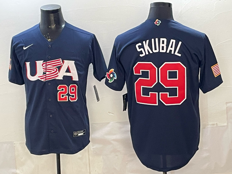 USA National Embroidered Baseball Team 2026 World Cup Team Jersey T-shirt