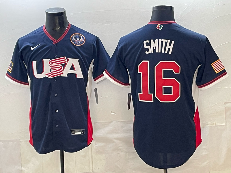 USA National Embroidered Baseball Team 2026 World Cup Team Jersey T-shirt