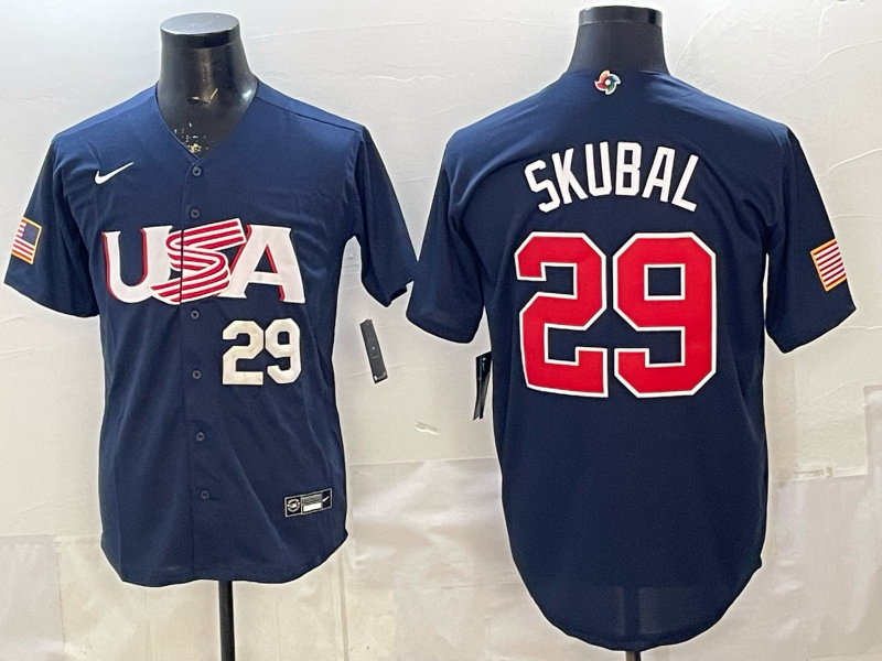 USA National Embroidered Baseball Team 2026 World Cup Team Jersey T-shirt