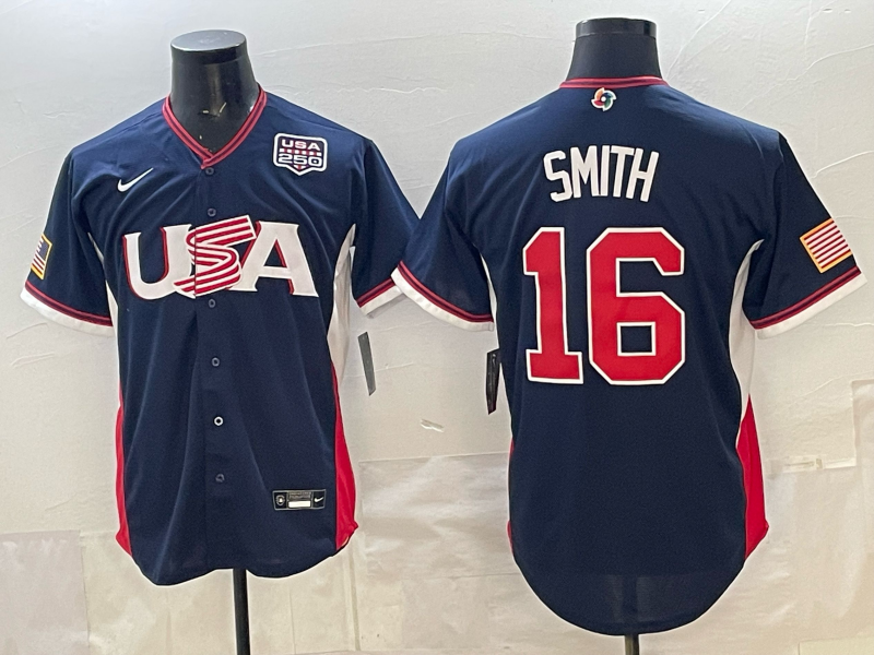 USA National Embroidered Baseball Team 2026 World Cup Team Jersey T-shirt