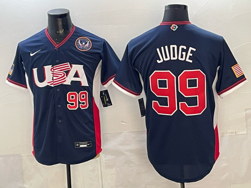 USA National Embroidered Baseball Team 2026 World Cup Team Jersey T-shirt