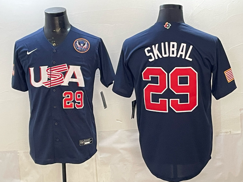 USA National Embroidered Baseball Team 2026 World Cup Team Jersey T-shirt