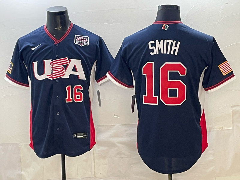 USA National Embroidered Baseball Team 2026 World Cup Team Jersey T-shirt