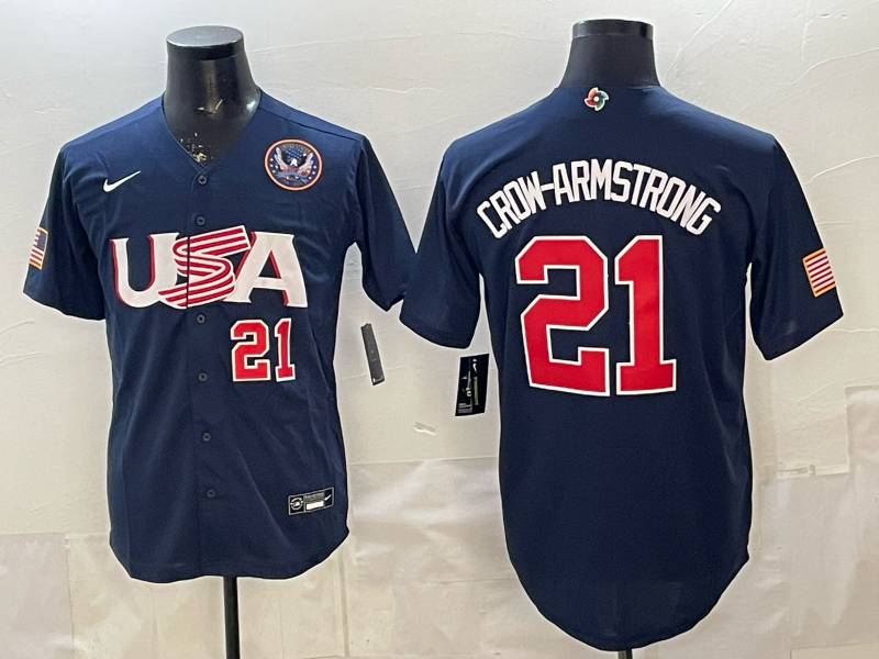 USA National Embroidered Baseball Team 2026 World Cup Team Jersey T-shirt