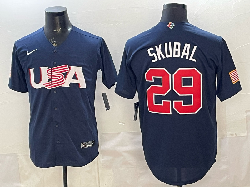 USA National Embroidered Baseball Team 2026 World Cup Team Jersey T-shirt