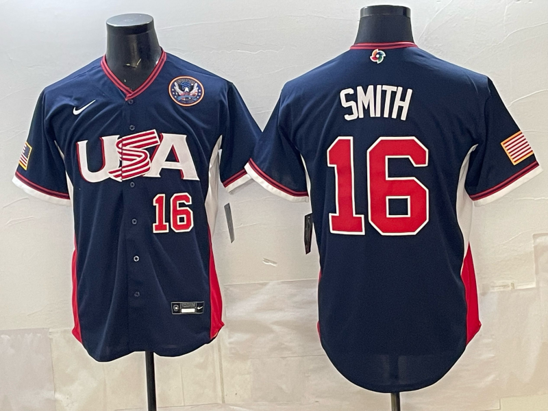 USA National Embroidered Baseball Team 2026 World Cup Team Jersey T-shirt