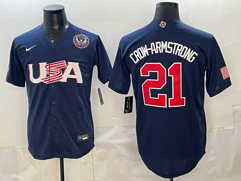 USA National Embroidered Baseball Team 2026 World Cup Team Jersey T-shirt