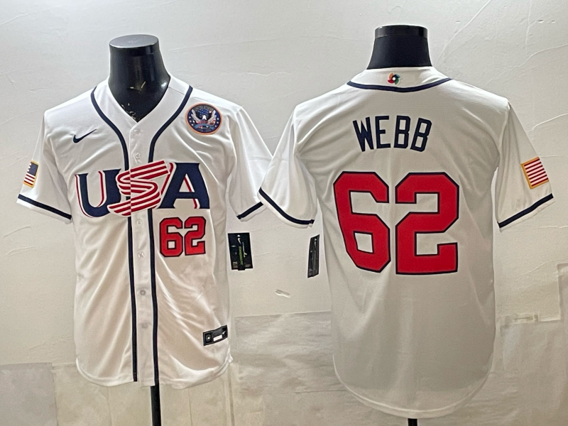 USA National Embroidered Baseball Team 2026 World Cup Team Jersey T-shirt