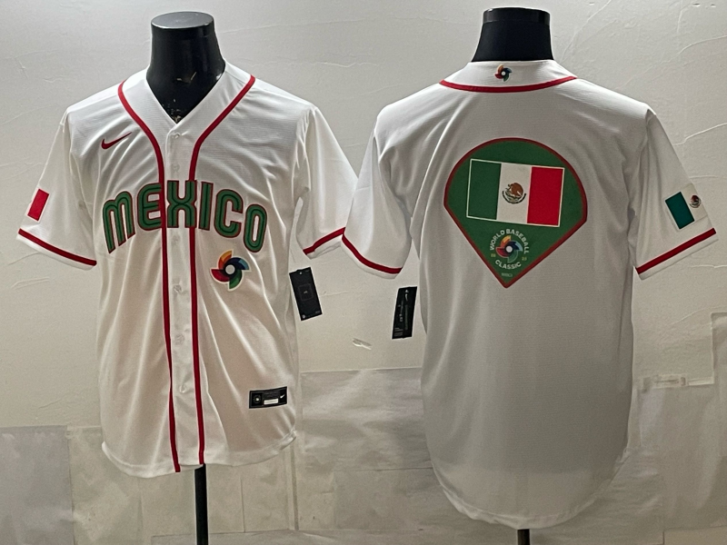 MEXICO National Embroidered Baseball Team 2026 World Cup Team Jersey T-shirt
