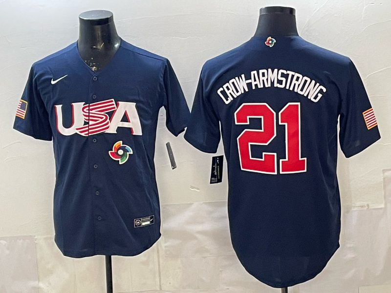 USA National Embroidered Baseball Team 2026 World Cup Team Jersey T-shirt