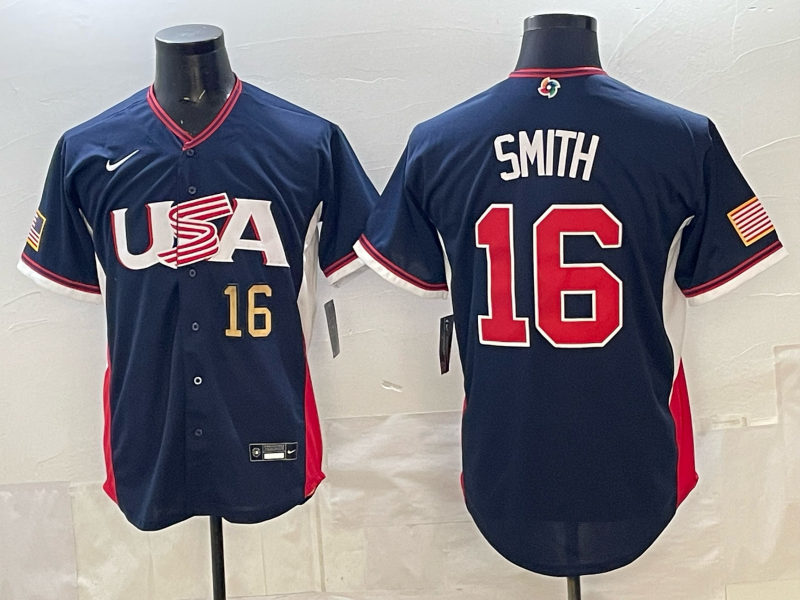 USA National Embroidered Baseball Team 2026 World Cup Team Jersey T-shirt