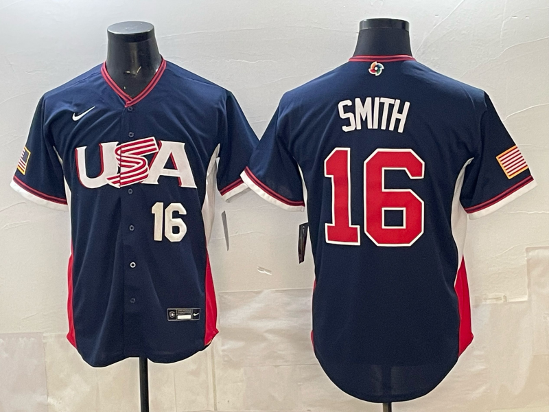 USA National Embroidered Baseball Team 2026 World Cup Team Jersey T-shirt