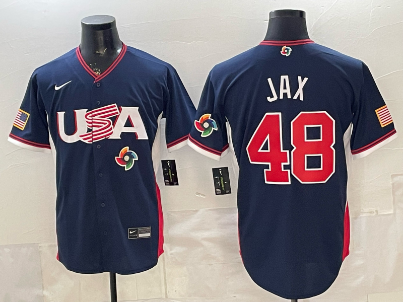 USA National Embroidered Baseball Team 2026 World Cup Team Jersey T-shirt