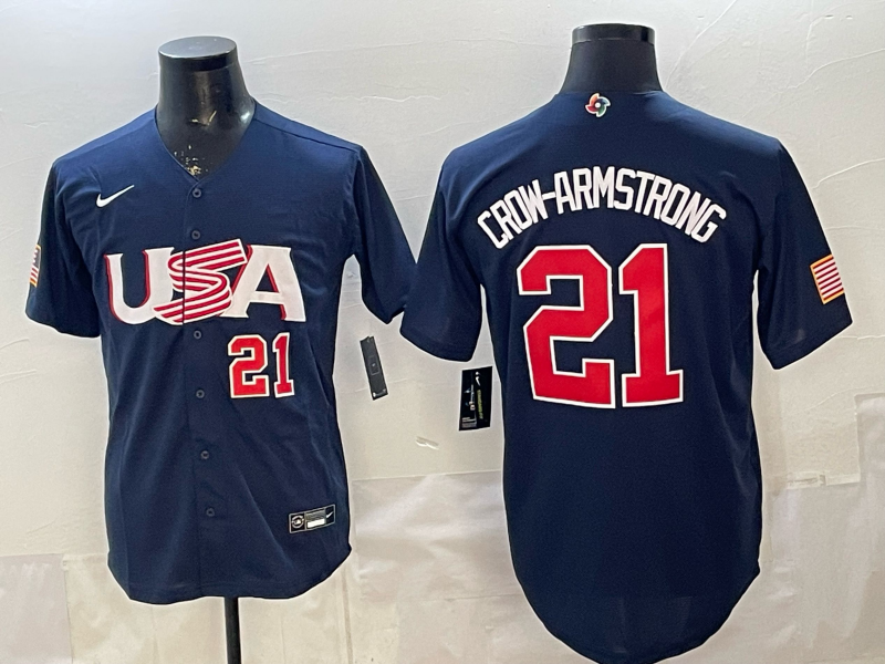 USA National Embroidered Baseball Team 2026 World Cup Team Jersey T-shirt