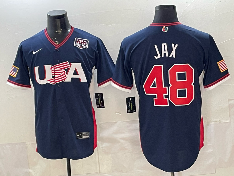 USA National Embroidered Baseball Team 2026 World Cup Team Jersey T-shirt