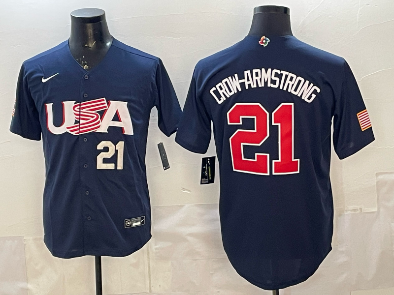 USA National Embroidered Baseball Team 2026 World Cup Team Jersey T-shirt