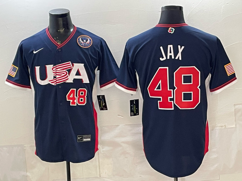 USA National Embroidered Baseball Team 2026 World Cup Team Jersey T-shirt