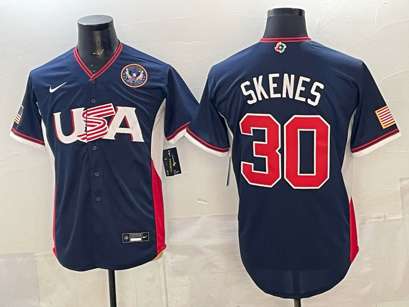 USA National Embroidered Baseball Team 2026 World Cup Team Jersey T-shirt