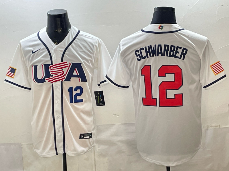 USA National Embroidered Baseball Team 2026 World Cup Team Jersey T-shirt