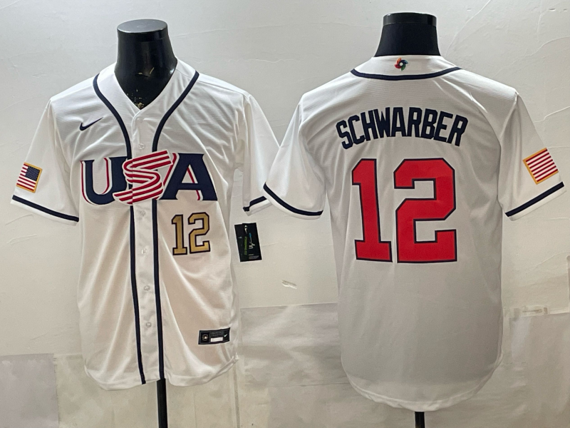 USA National Embroidered Baseball Team 2026 World Cup Team Jersey T-shirt