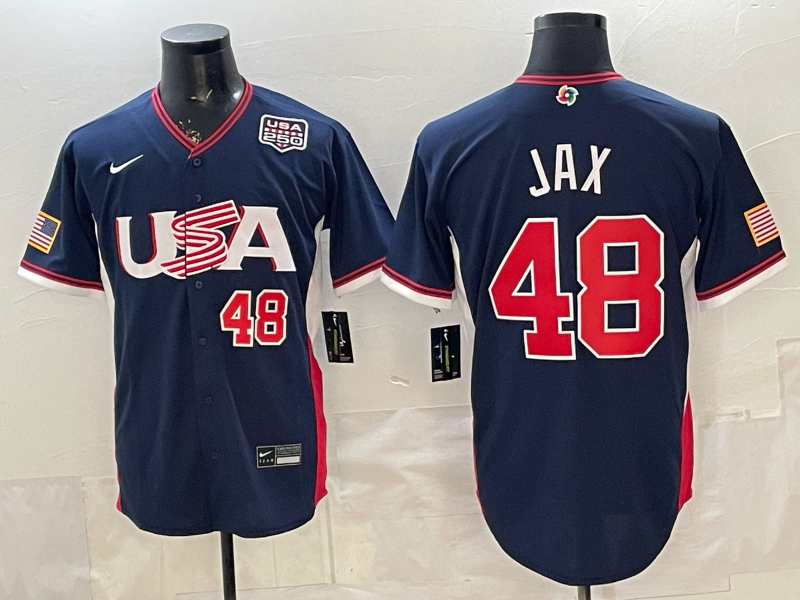 USA National Embroidered Baseball Team 2026 World Cup Team Jersey T-shirt
