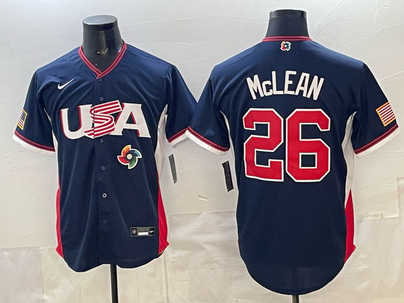 USA National Embroidered Baseball Team 2026 World Cup Team Jersey T-shirt