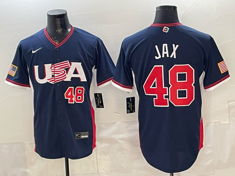 USA National Embroidered Baseball Team 2026 World Cup Team Jersey T-shirt