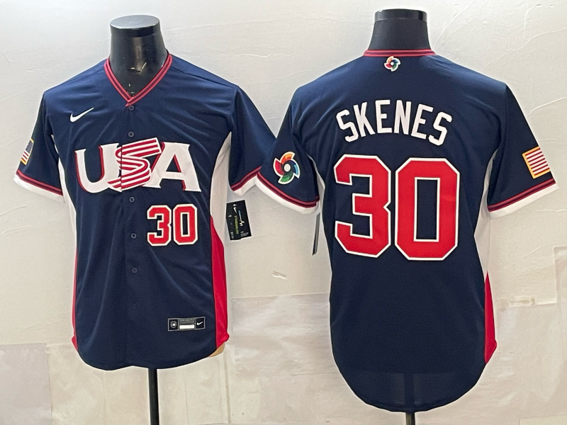 USA National Embroidered Baseball Team 2026 World Cup Team Jersey T-shirt