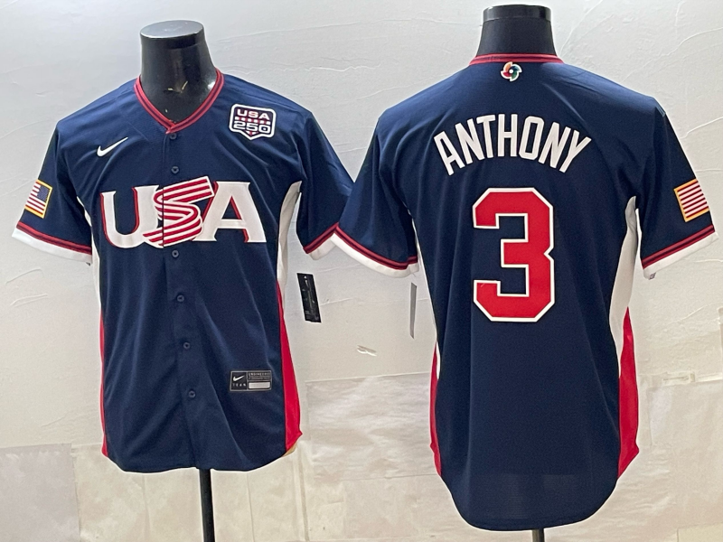 USA National Embroidered Baseball Team 2026 World Cup Team Jersey T-shirt