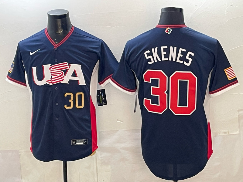 USA National Embroidered Baseball Team 2026 World Cup Team Jersey T-shirt