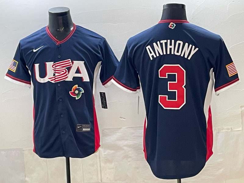 USA National Embroidered Baseball Team 2026 World Cup Team Jersey T-shirt