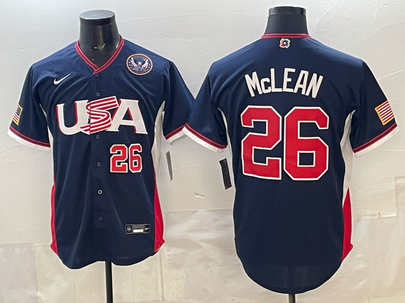 USA National Embroidered Baseball Team 2026 World Cup Team Jersey T-shirt