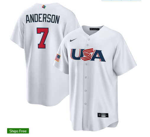 Baseball World Cup USA National Team Baseball Uniform Tee