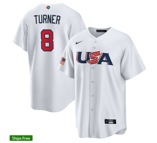 Baseball World Cup USA National Team Baseball Uniform Tee