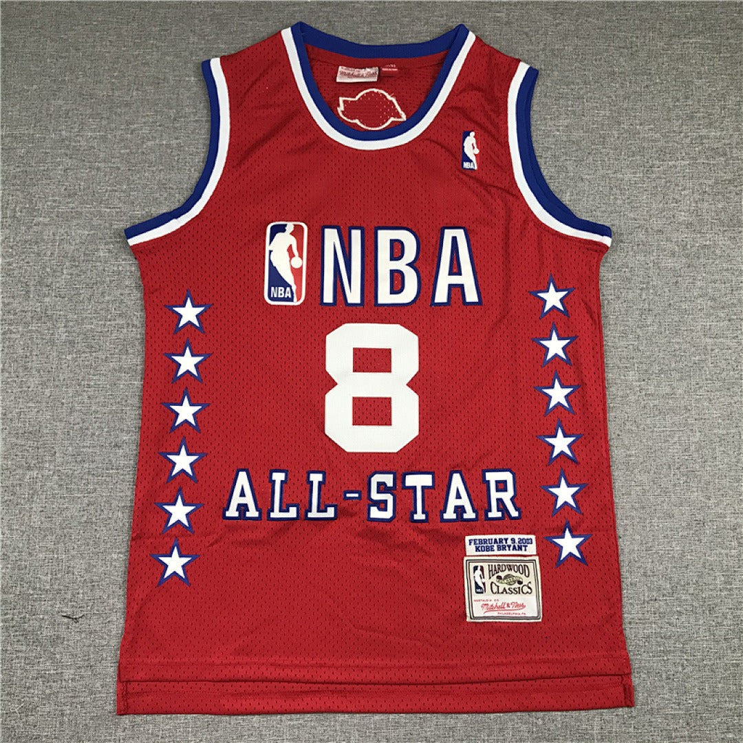 Los Angeles Lakers Kobe Bryant #8 2003 NBA All-Star Game Retro Embroidered Jersey – Sizes S-XXXL