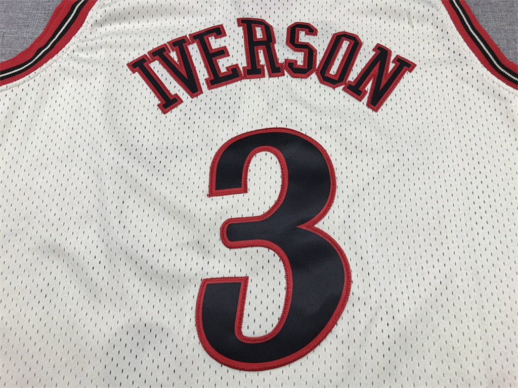 Philadelphia 76ers Allen Iverson #3 NBA Retro Embroidered Jersey – Sizes S-XXXL